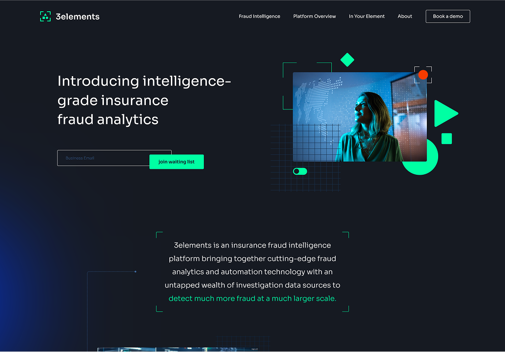 LM Web Solutions - אתר תדמית עבור 3elements.ai