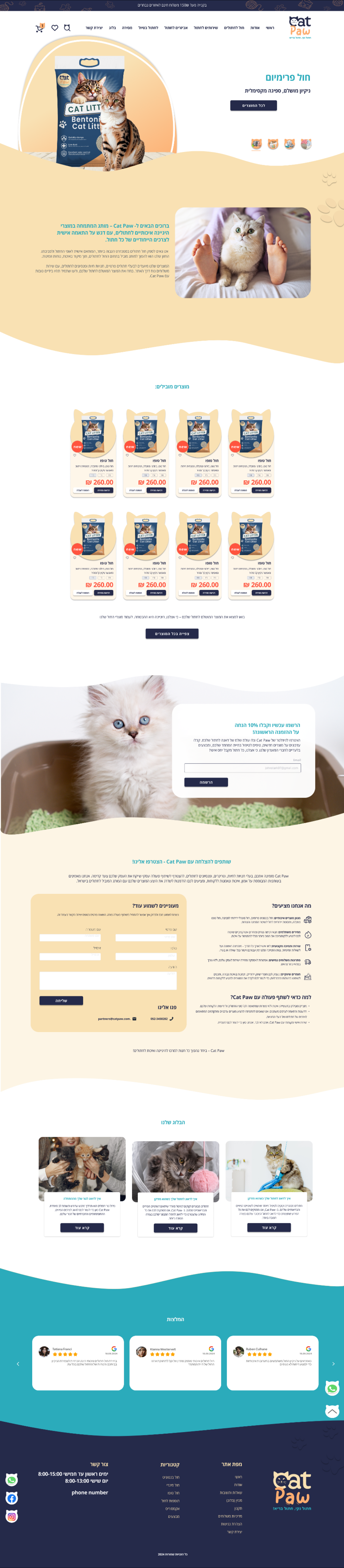 LM Web Solutions - אתר "Cat Paw"