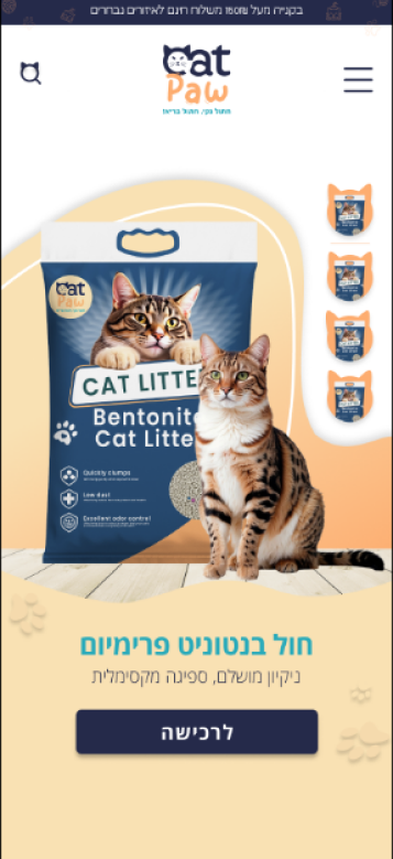 LM Web Solutions - אתר "Cat Paw"