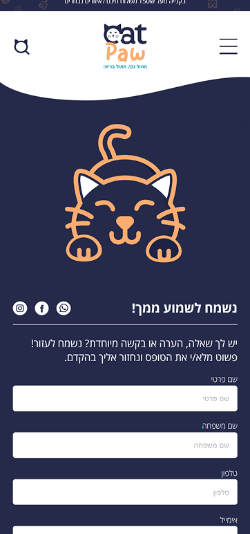 LM Web Solutions - אתר "Cat Paw"